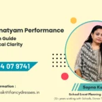 First Bharatanatyam performance dress selection guide for parents focusing on comfort and fitting