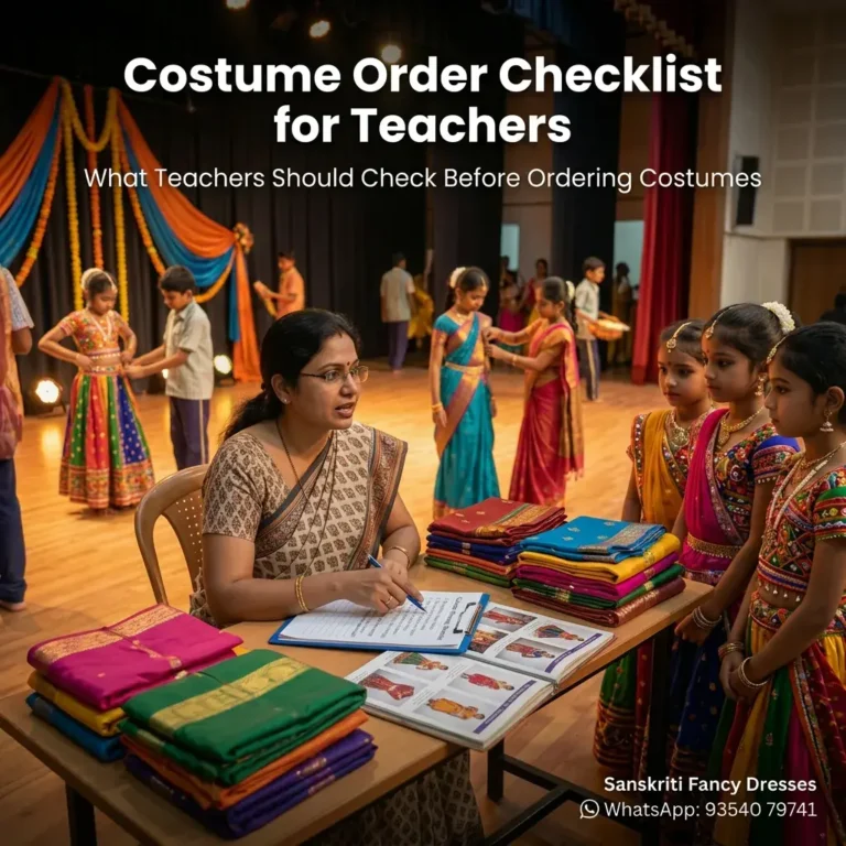 Costume Order Checklist for Teachers