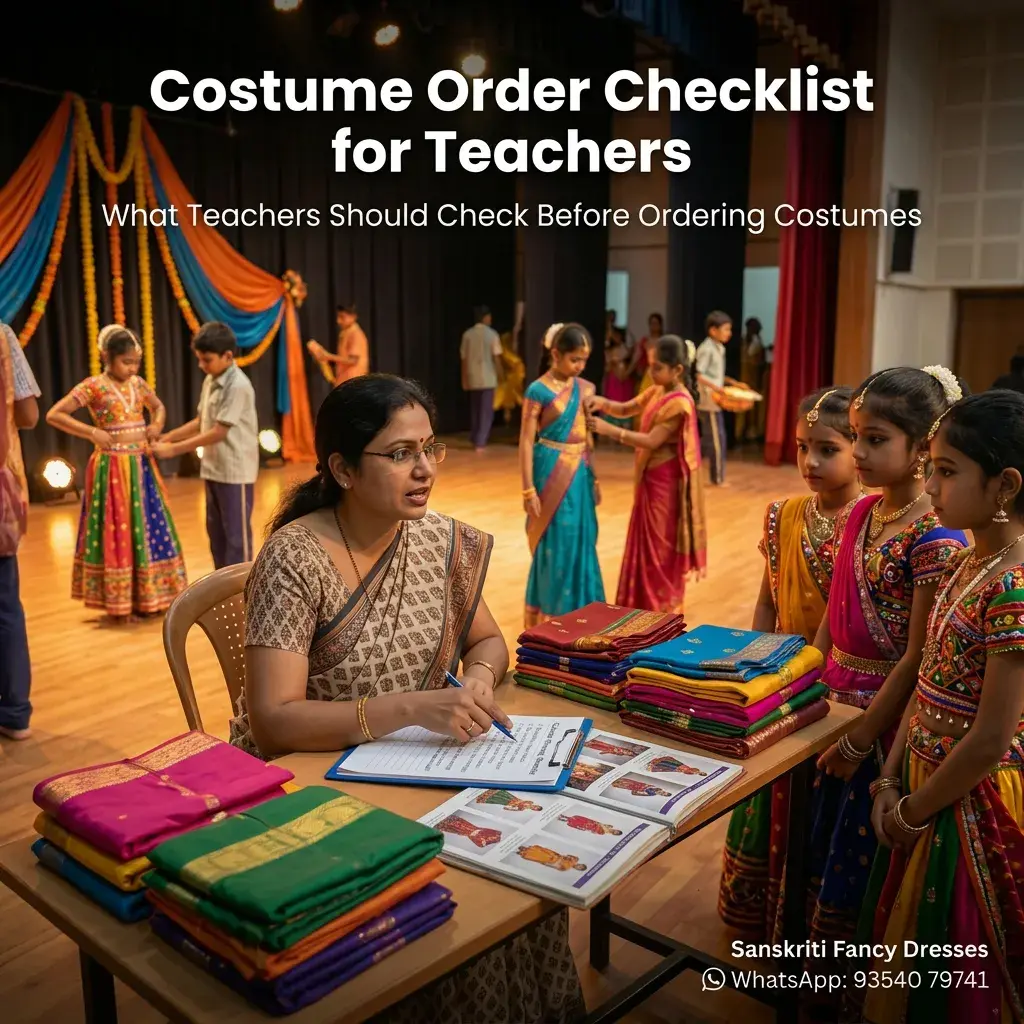 Costume Order Checklist for Teachers